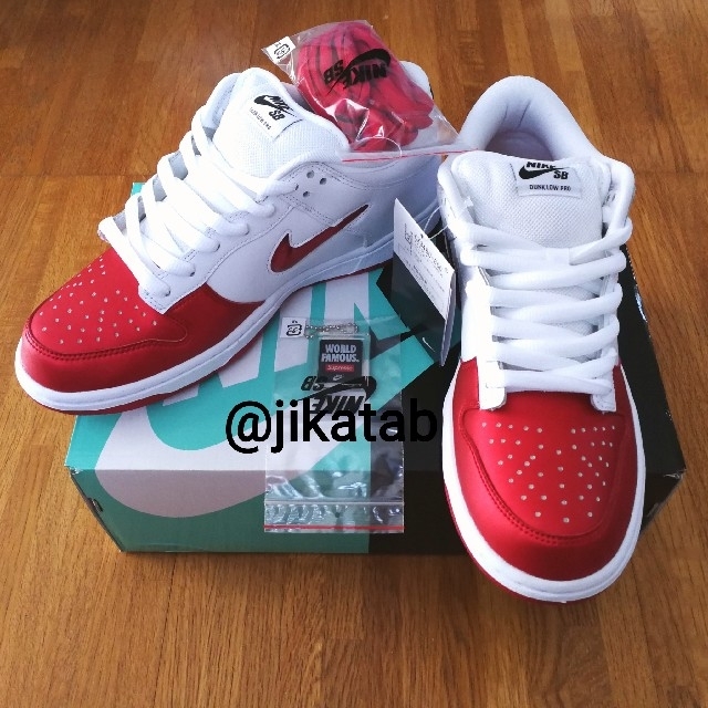 送込27.5cm Supreme/Nike SB Dunk Low Red