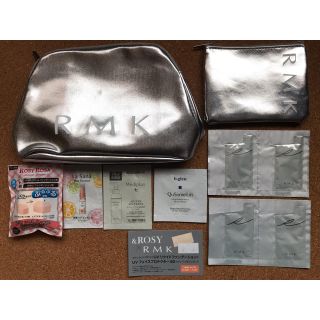 アールエムケー(RMK)の新品☆RMK ポーチ2種 人気コスメサンプル7点 &ROSY 付録(ポーチ)