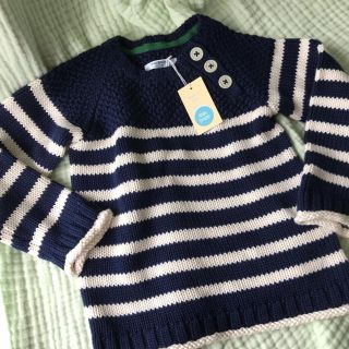 プチバトー(PETIT BATEAU)の新品タグ付き mini boden ミニボーデン 95 100 コットンセーター(ニット)