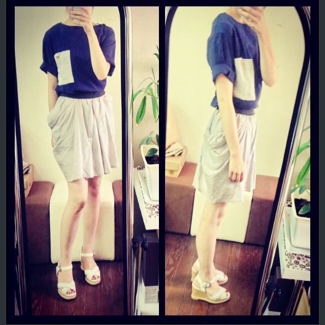 KBF(ケービーエフ)のKBF♡シルク混コクーンスカート レディースのスカート(ミニスカート)の商品写真