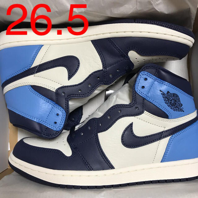 NIKE AIR JORDAN1 OG  "OBSIDIAN" 26.5cmメンズ