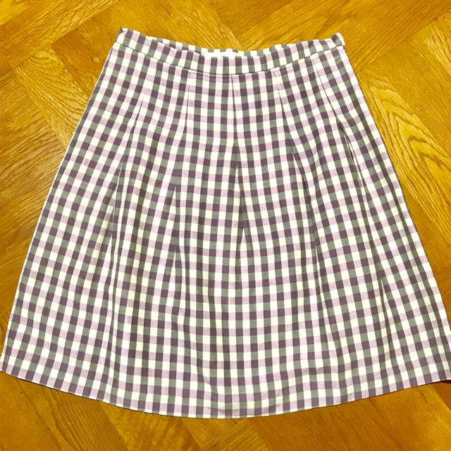 Doux archives(ドゥアルシーヴ)の【未使用】初夏らしい♡パープルチェックスカートM レディースのスカート(ひざ丈スカート)の商品写真