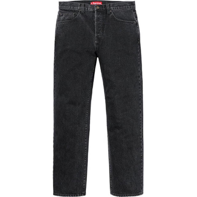supreme Stone Washed Black Slim Jeans