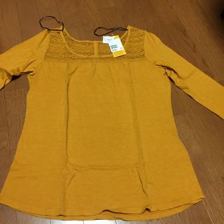 エイチアンドエム(H&M)の新品タグ付き H＆M  女長袖 Lチュニック黄色(チュニック)