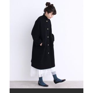 ドットアンドストライプスチャイルドウーマン(Dot&Stripes CHILDWOMAN)の18日までの出品 金ボタンノーカラーコート(ロングコート)