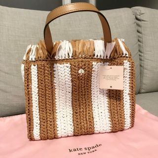 ケイトスペードニューヨーク(kate spade new york)の【新品未使用保存袋付き】ケイトスペード かごバッグ 2019年モデル(かごバッグ/ストローバッグ)