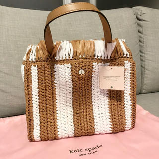 ケイトスペードニューヨーク(kate spade new york)の【新品未使用保存袋付き】ケイトスペード かごバッグ 2019年モデル(かごバッグ/ストローバッグ)