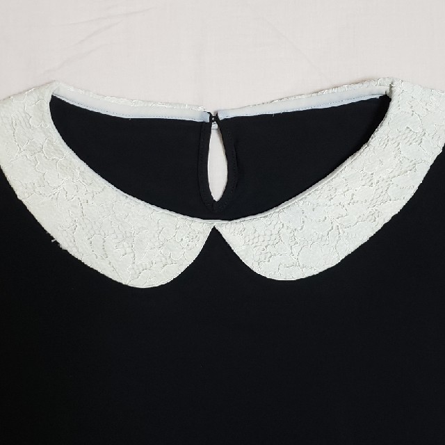 MURUA(ムルーア)のムルーア  白レース襟 カットソー レディースのトップス(カットソー(半袖/袖なし))の商品写真