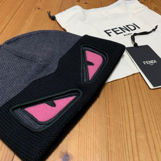 フェンディ(FENDI)のFENDI BAG BUGS KNITTED WOOL BEANIE ニット帽(ニット帽/ビーニー)