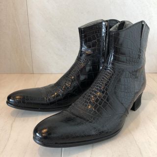5351 POUR LES HOMMES - 5351プール・オム「本革クロコ型押しブーツ