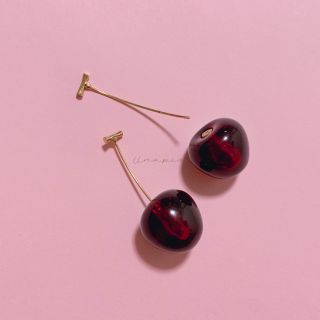 Cherry pierce さくらんぼ アメリカンチェリー ピアス イヤリング(ピアス)