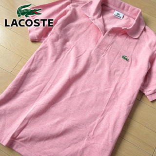 ラコステ(LACOSTE)の超美品 サイズ2 ラコステ メンズ 半袖ポロシャツ ピンク(ポロシャツ)