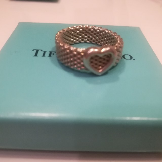 Tiffany & Co.(ティファニー)のファニー リング 　ハート　サマセット　メッシュ レディースのアクセサリー(リング(指輪))の商品写真