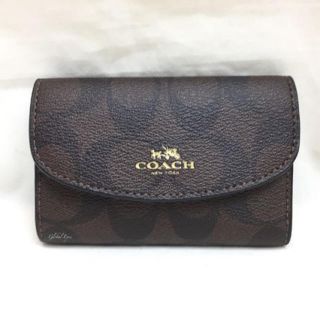 コーチ(COACH)のCOACH コーチ シグネチャー キャンパス 6連 キーケース F52852 黒(キーケース)