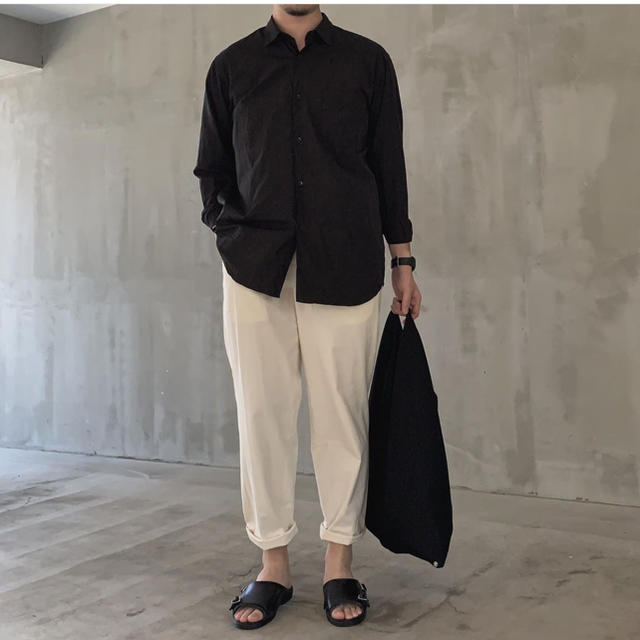 comoli コモリシャツ ブラック 19ss