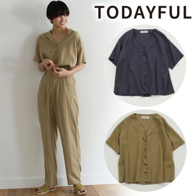 TODAYFUL(トゥデイフル)のtodayful Collarless Rough Shirts レディースのトップス(シャツ/ブラウス(半袖/袖なし))の商品写真