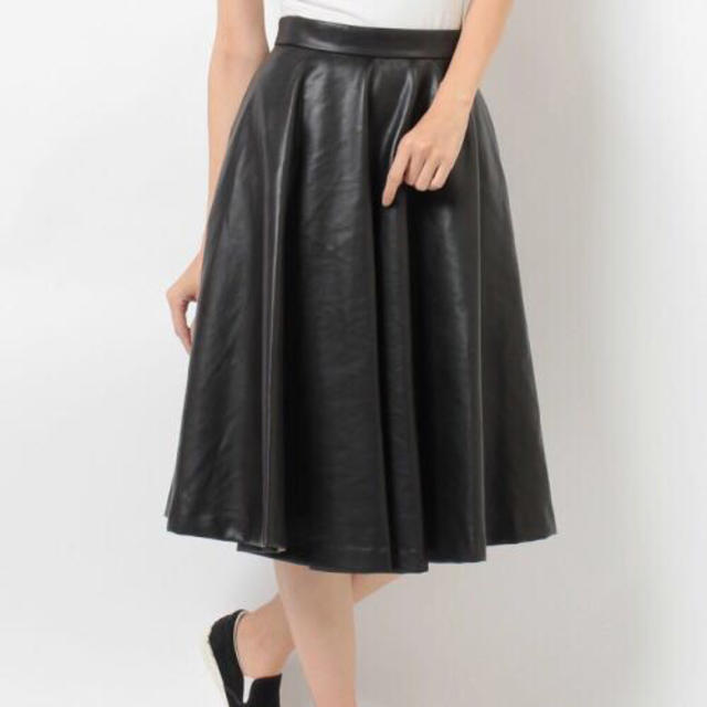 FRAY I.D(フレイアイディー)のFRAY レザーフレアスカート レディースのスカート(ひざ丈スカート)の商品写真