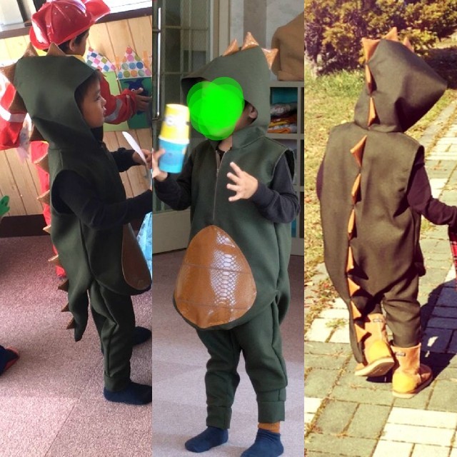 恐竜 仮装 子供 コスチューム ハンドメイド エンタメ/ホビーのコスプレ(衣装)の商品写真