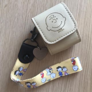 スヌーピー(SNOOPY)のAirpods レザー風ケース スヌーピー チャーリーブラウン(モバイルケース/カバー)