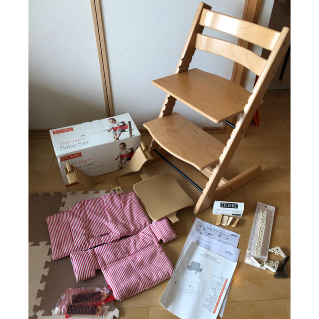 Stokke(ストッケ)のSTOKKE トリップトラップ&ベビーセット(カバー付) キッズ/ベビー/マタニティの寝具/家具(その他)の商品写真