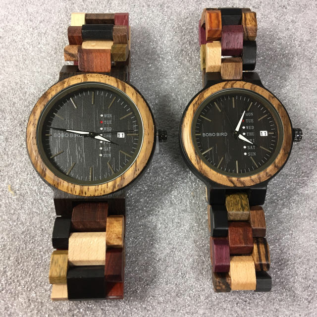 新品未使用 BOBOBIRD 週&日付表示クォーツ木製腕時計 ペアウォッチセットの通販 by hy3112's shop｜ラクマ