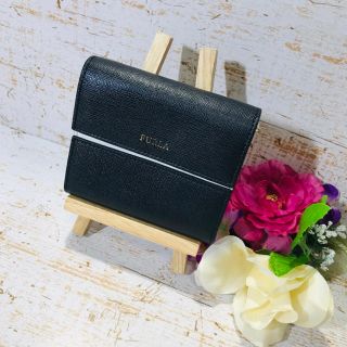 フルラ(Furla)のFURLA フルラ レザー 2つ折り財布 ブラック(財布)