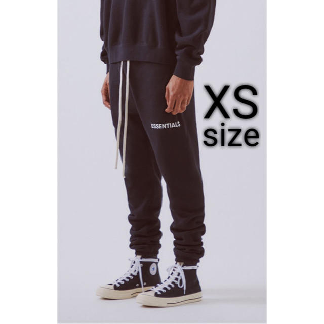 希少XS 黒 fear of god essentials sweatpantsサイズXS