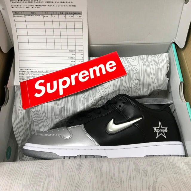 メンズ27.5 Supreme Nike SB Dunk Low Black