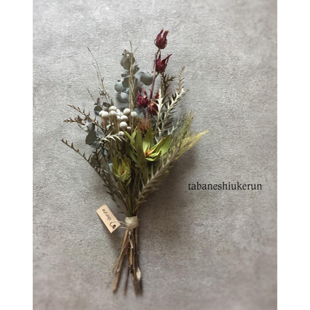 ドライフラワー スワッグ❁¨̮⑬紫陽花 グリーン 白 ナチュラル 花束♪