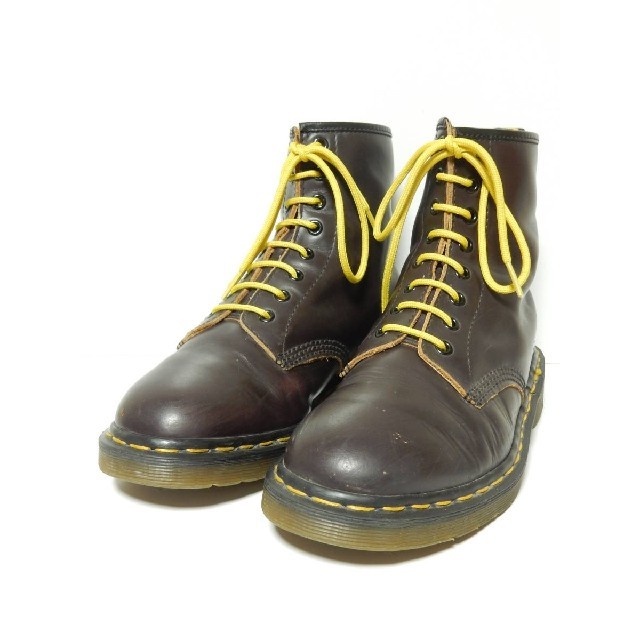 Dr.Martens(ドクターマーチン)のダークパープル＆茶芯レザー！生産終了！英国製！ドクターマーチン8ホールUK7 メンズの靴/シューズ(ブーツ)の商品写真