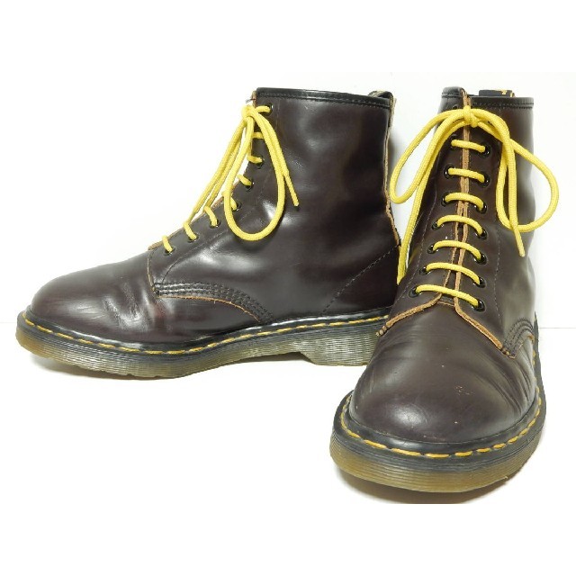 Dr.Martens(ドクターマーチン)のダークパープル＆茶芯レザー！生産終了！英国製！ドクターマーチン8ホールUK7 メンズの靴/シューズ(ブーツ)の商品写真