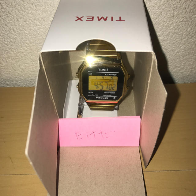 ※送料込 supreme Timex Digital Watch ゴールド
