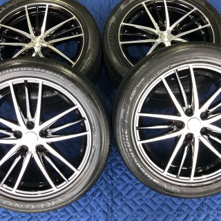 ブリヂストン(BRIDGESTONE)の美品 バリ山 245/45R18 REGNO ECO FORME CRS18(タイヤ・ホイールセット)