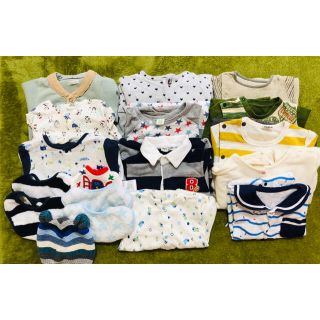 ベビーギャップ(babyGAP)のカバーオール ロンパース スタイ ニット帽 男の子 計18点(ロンパース)