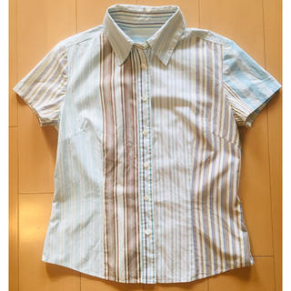 スキャパ(SCAPA)のストライプシャツ(シャツ/ブラウス(半袖/袖なし))