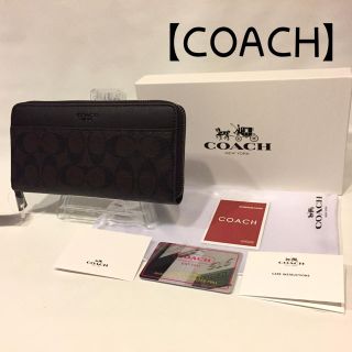 コーチ(COACH)の305 coach コーチ 75000 長財布 シグネチャーウォレット ブラック(財布)