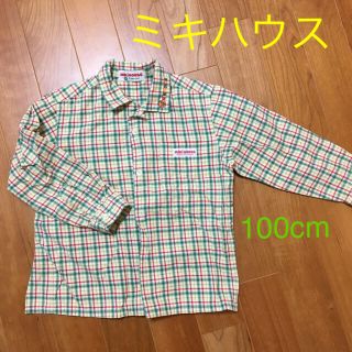 ミキハウス(mikihouse)のミキハウス 長袖 シャツ ボタン 100cm(ブラウス)