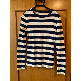 ポロラルフローレン(POLO RALPH LAUREN)のラルフローレン ボーダーロングTシャツ レディースM(Tシャツ(長袖/七分))