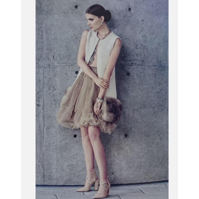 FOXEY(フォクシー)の極 美品 ❣️ フォクシー 名品 チュチュ プリマ ベージュ 40 レディースのスカート(ひざ丈スカート)の商品写真
