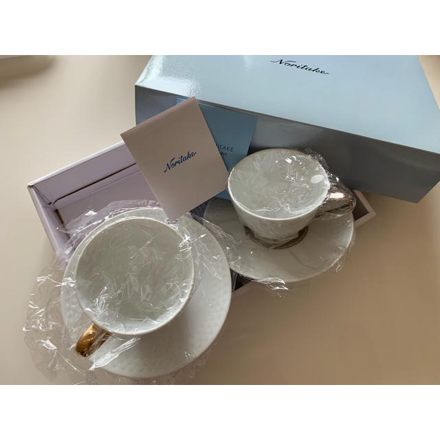 Noritake(ノリタケ)の★お値下げ★ノリタケ食器 コーヒー ティーカップ ペアセット インテリア/住まい/日用品のキッチン/食器(グラス/カップ)の商品写真