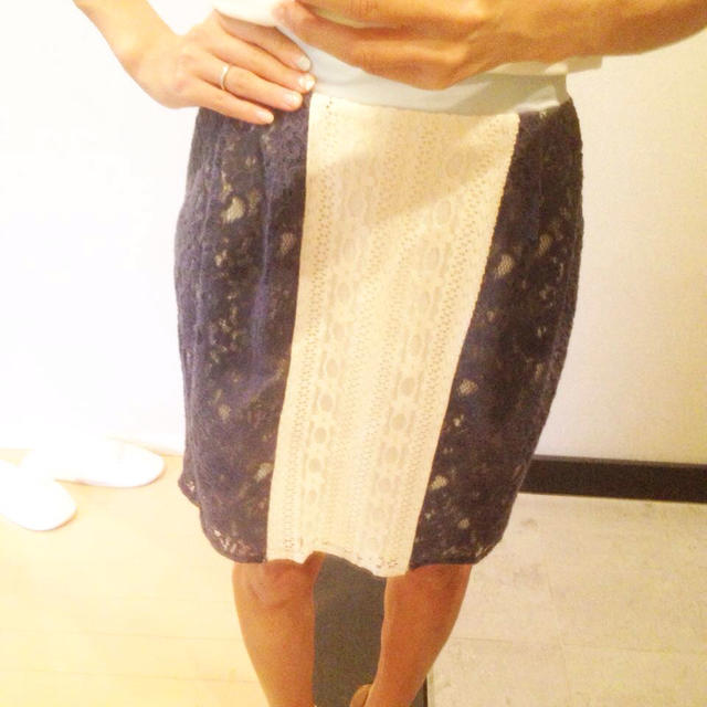 MERCURYDUO(マーキュリーデュオ)のマーキュリーデュオレースタイトスカート レディースのスカート(ミニスカート)の商品写真