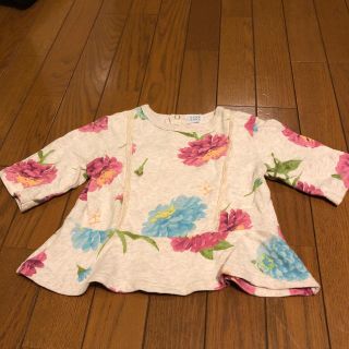 ハッカベビー(hakka baby)のhakkababy 花柄チュニック(Tシャツ/カットソー)