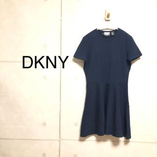 ダナキャランニューヨーク(DKNY)のDKNY ネイビー 半袖 ワンピース(ひざ丈ワンピース)