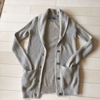 ラルフローレン(Ralph Lauren)の美品ラルフローレン カシミヤコットン ロングリブニットカーディガン S ベージュ(カーディガン)