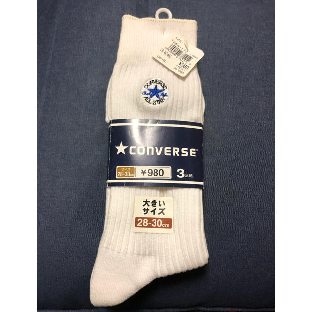 CONVERSE(コンバース)の【再値下げ】コンバース 靴下 3足組 28-30cm メンズのレッグウェア(ソックス)の商品写真