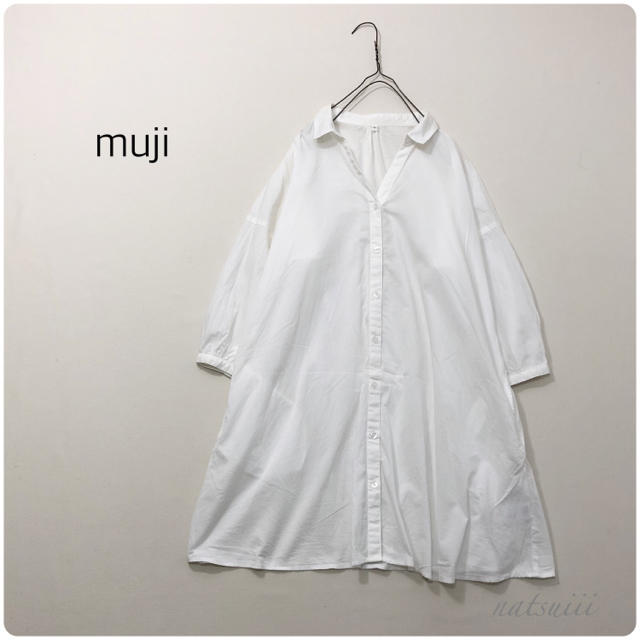 MUJI (無印良品)(ムジルシリョウヒン)のMUJI 無印 . スキッパー チュニック シャツ ワンピース レディースのワンピース(ミニワンピース)の商品写真