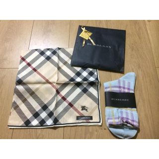 バーバリー(BURBERRY)の新品 送料無料 バーバリーハンカチ&ソックス(ソックス)