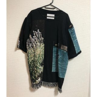 ヨウジヤマモト(Yohji Yamamoto)のFFIXXED STUDIOS 16ss ゴブラン織りTシャツ フリンジ(Tシャツ/カットソー(半袖/袖なし))