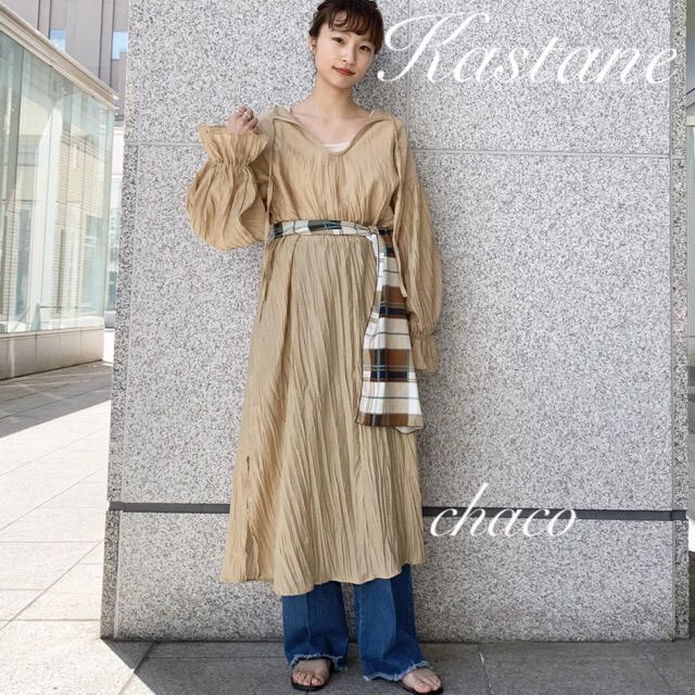 Kastane - 僅か！新作🍋¥8532【Kastane】ワッシャーロングワンピース ...