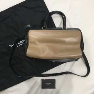 サンローラン(Saint Laurent)の週末お値下げ☆サンローラン ダッフル バッグ ボストン ブラック ベージュ(ボストンバッグ)